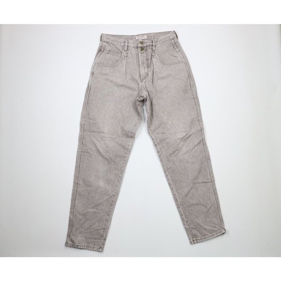 Vintage 90s Guess Mens 33x33 Distressed Spell Out Tapered Leg Jeans Gray USA